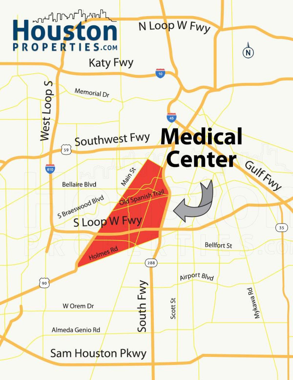 карта на Хјустон медицински центар