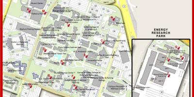 Карта на универзитетот на Хјустон