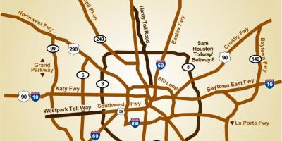 Карта на Хјустон автопати
