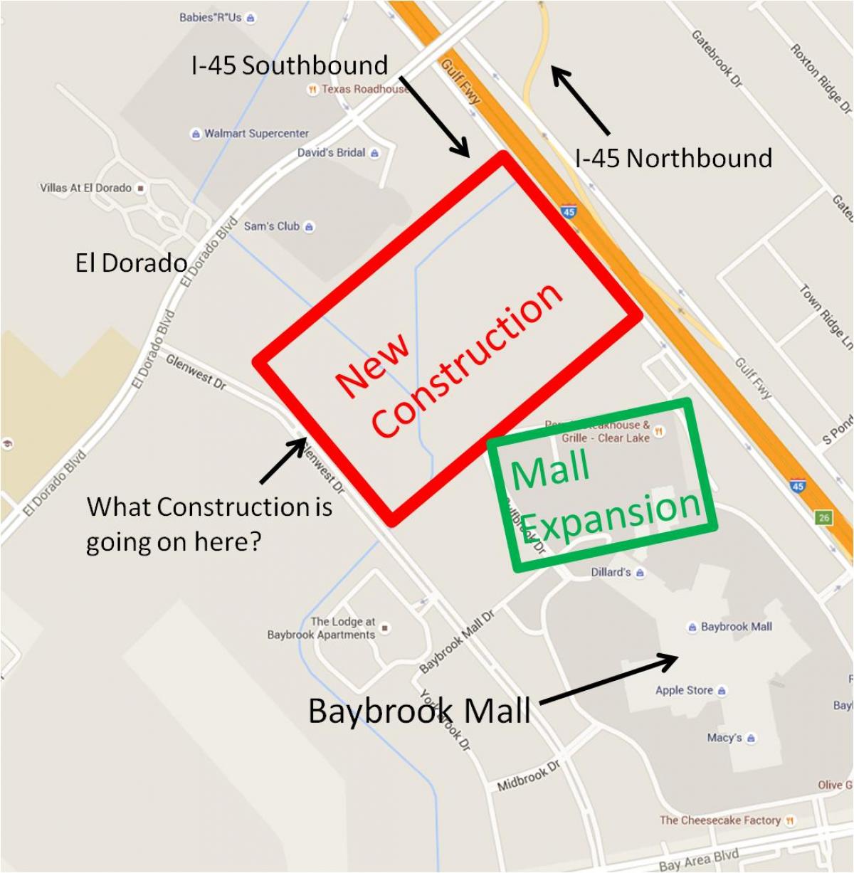 карта на Baybrook центар