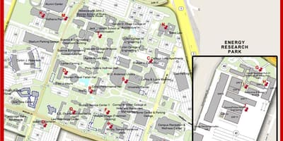 Карта на универзитетот на Хјустон