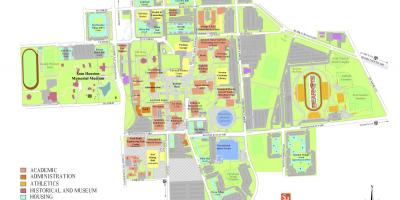 Универзитетот на Хјустон мапа