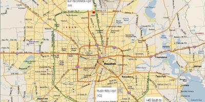 Карта на Хјустон метро област