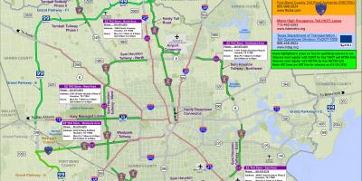 Карта на Хјустон се патиштата